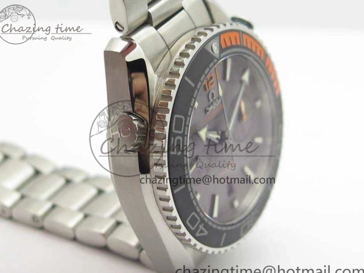 0727 MultiPurpose Planet Ocean Master Chrono SS OM 1:1 Best Edition Gray Dial On SS Bracelet A9900 V 8116